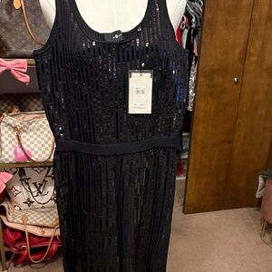 Elegant Black Sequin Jumpsuit